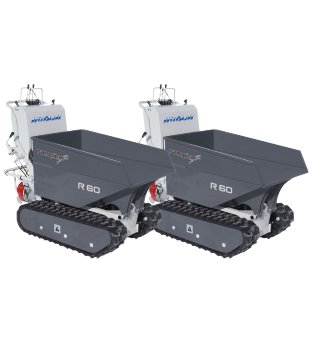 2 x ROTAIR R60 500kg Micro Low-tip Dumper Package (Hire)