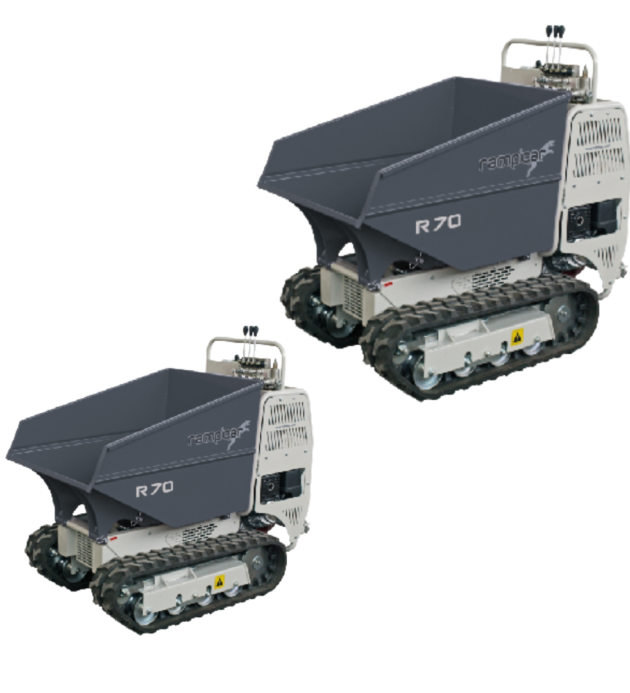 2 x ROTAIR R70 500kg Micro Hi-tip Dumper Package (Hire)